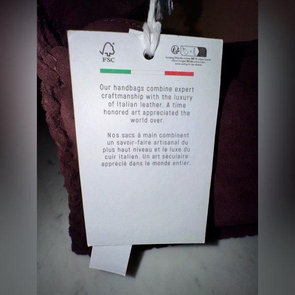 Cheval Firenze Burgundy Suede Shoulder Bag, NWT - Picture 4 of 13